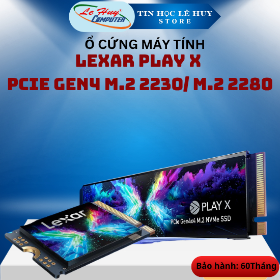 Ổ Cứng SSD LEXAR PLAY X 512GB/ 1TB PCIE Gen4 M.2 2230/ M.2 2280 - Hàng Chính Hãng