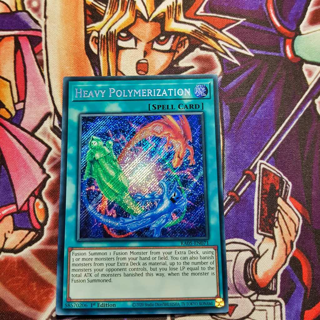Thẻ bài Yugioh chính hãng | Heavy Polymerization | RA05 Super, Ultra, Secret Rare.