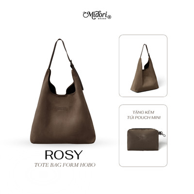 Túi Tote Vải Nỉ Nhung ROSY Đeo Vai Quai Điều Chỉnh Nam Nữ Kiểu Đi Học Làm Cổ Điển | MIDORI STUDIO