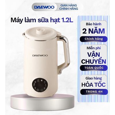 Máy Làm Sữa Hạt Daewoo DWSM-1512 1.2L, tặng Cẩm Nang 50 Công Thức - Máy Xay Nấu Đa Năng BH 2 năm