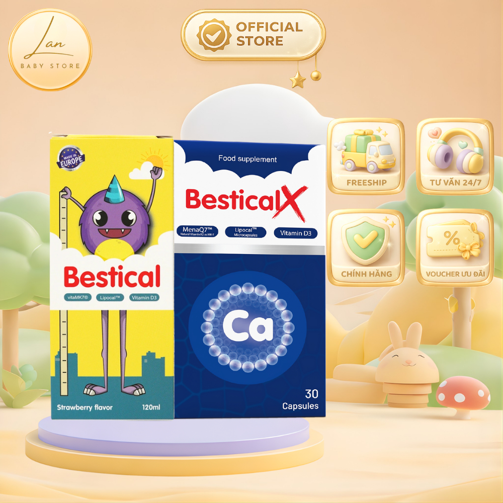 [QUÀ TẶNG BẤT NGỜ] Bestical & Bestical X Bổ Sung Canxi Vitamin D3 K2 Tăng Hấp Thu Canxi Cho Gia Đình