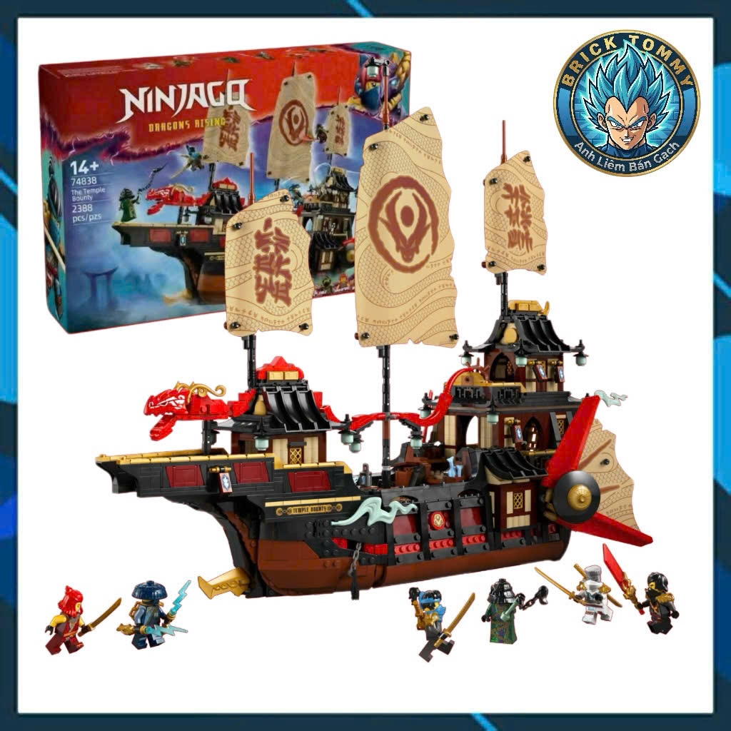 Đồ chơi lắp ráp Ninjago The Temple Bounty Dragon Rising 3 74838 | 2388 chi tiết