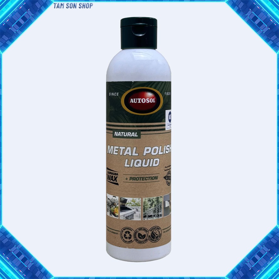 Dung dịch đánh bóng phục hồi kim loại Autosol Metal Polish Natural chai 250ml- Hàng Đức