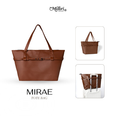 Túi Tote Da PU MIRAE To Quai Xách Đeo Vai Nam Nữ Đựng Laptop Đi Học Làm Du Lịch | MIDORI STUDIO