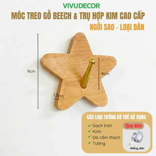 [Gỗ cao cấp] Móc Treo Quần Áo Gắn Tường 100% Gỗ Óc Chó, Gỗ Beech - Móc Treo Rời ViVuDecor - [Bản mới 2026]
