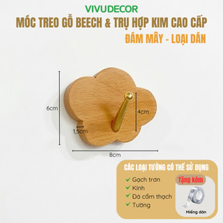 [Gỗ cao cấp] Móc Treo Quần Áo Gắn Tường 100% Gỗ Óc Chó, Gỗ Beech - Móc Treo Rời ViVuDecor - [Bản mới 2026]
