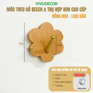 [Gỗ cao cấp] Móc Treo Quần Áo Gắn Tường 100% Gỗ Óc Chó, Gỗ Beech - Móc Treo Rời ViVuDecor - [Bản mới 2026]