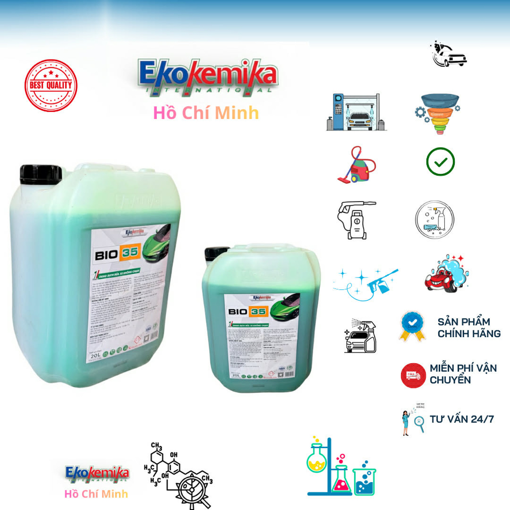 Dung dịch rửa xe không chạm bio 35 can 20 lít