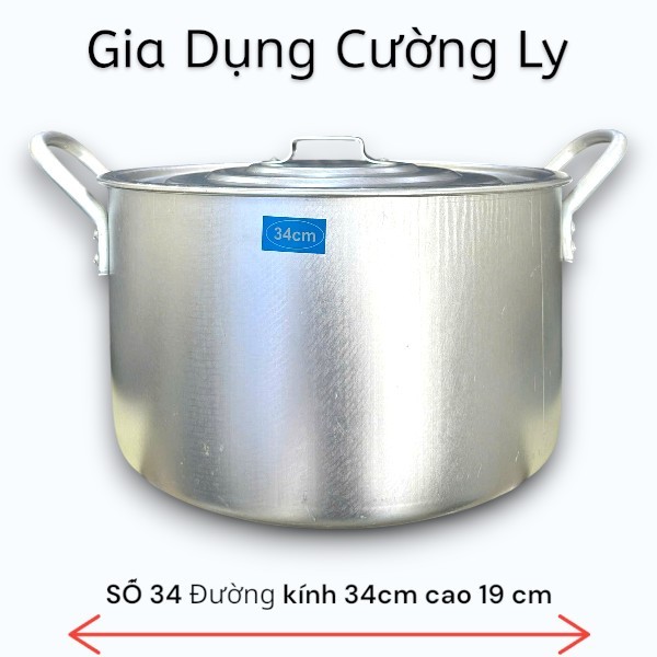 Nồi Nhôm Hải Phòng Team Xanh Size 34cm nhôm việt nam
