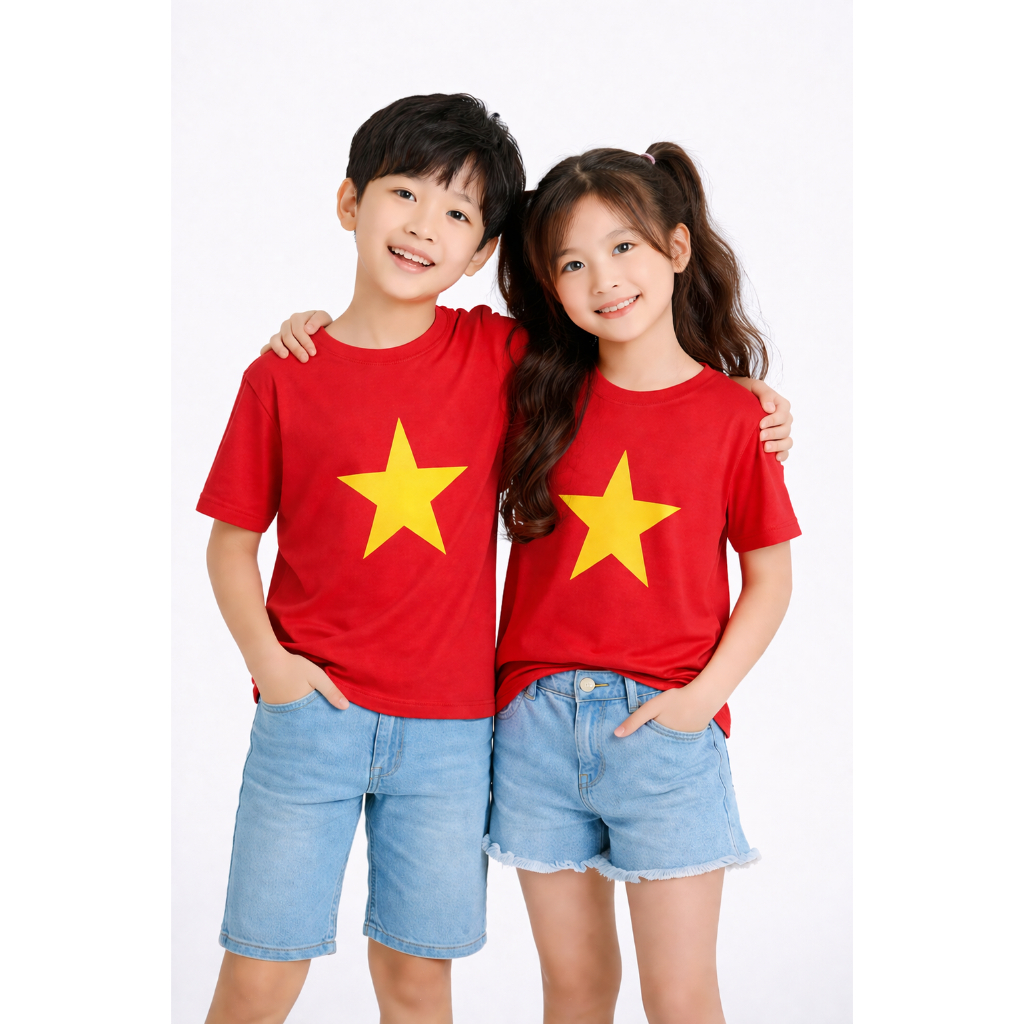 Áo Thun Cờ Đỏ Sao Vàng Việt Nam ANDROMEDA In To Ngước Ngực Phom Xuông Chung Nam Nữ | BigBuy360 - bigbuy360.vn