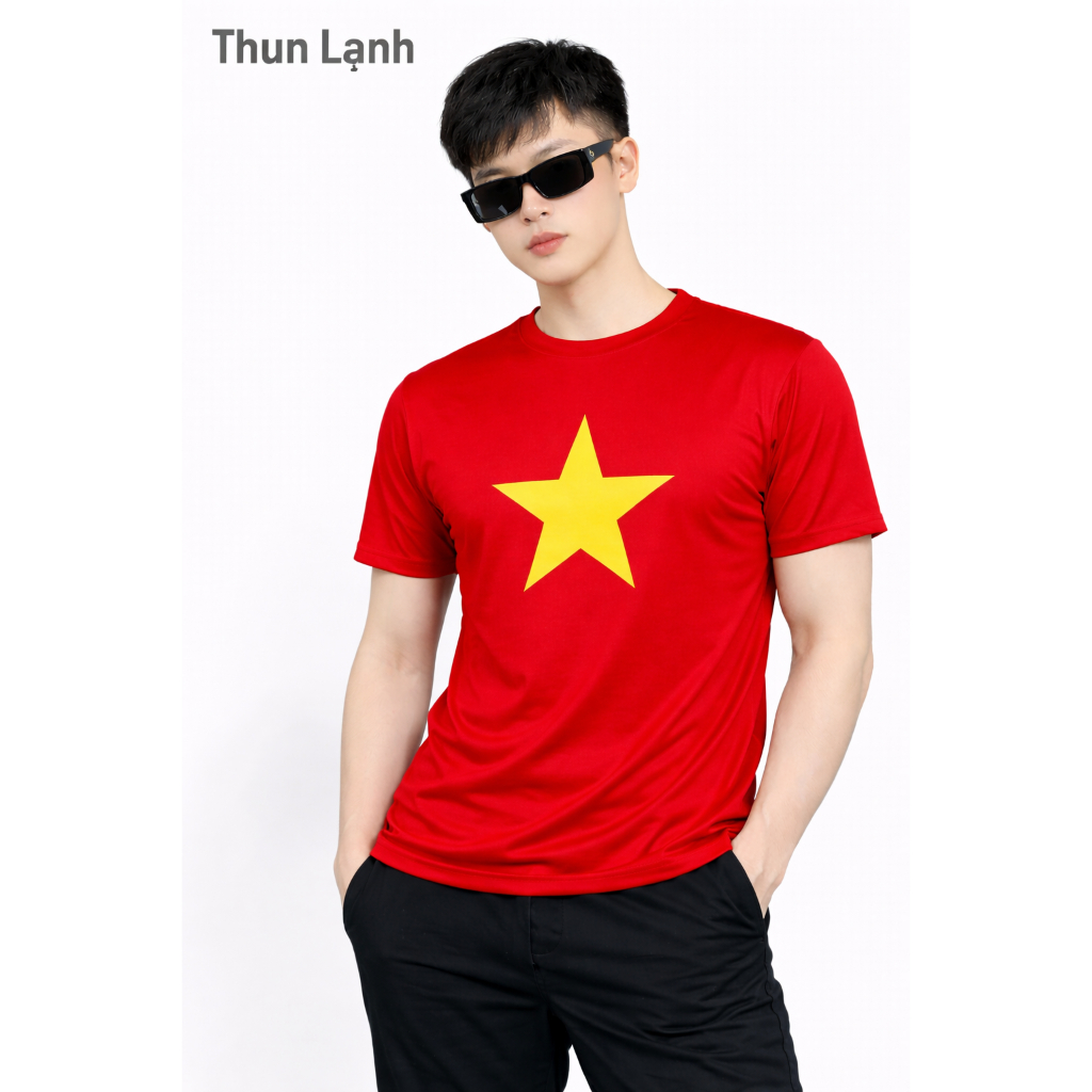 Áo Thun Cờ Đỏ Sao Vàng Việt Nam ANDROMEDA In To Ngước Ngực Phom Xuông Chung Nam Nữ | BigBuy360 - bigbuy360.vn