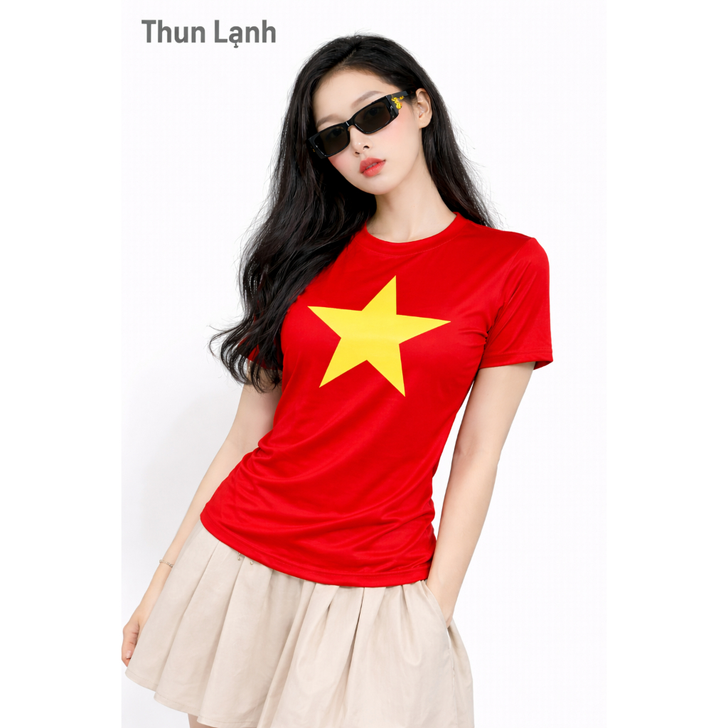 Áo Thun Cờ Đỏ Sao Vàng Việt Nam ANDROMEDA In To Ngước Ngực Phom Xuông Chung Nam Nữ | BigBuy360 - bigbuy360.vn
