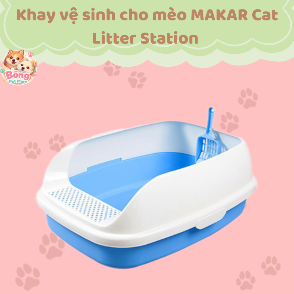 Khay vệ sinh cho mèo MAKAR Cat Litter Station - Bông Pet Mart