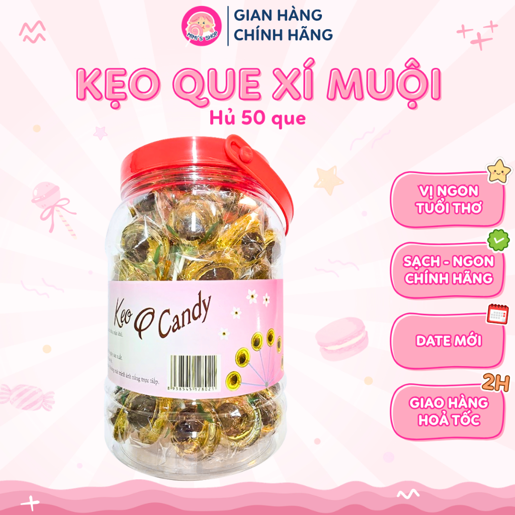 Kẹo Que Xí Muội Thắng Phát Hũ 50 Que, Kẹo Mút Vị Xí Muội Chua Ngọt, Đồ Ăn Vặt Tuổi Thơ | Mimi's Shop