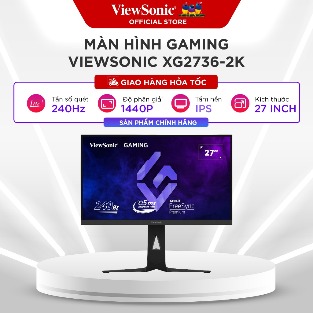 Màn Hình Gaming ViewSonic XG2736-2K/ XG2735-2K (27 inch - IPS - 2K - 210Hz-240Hz)