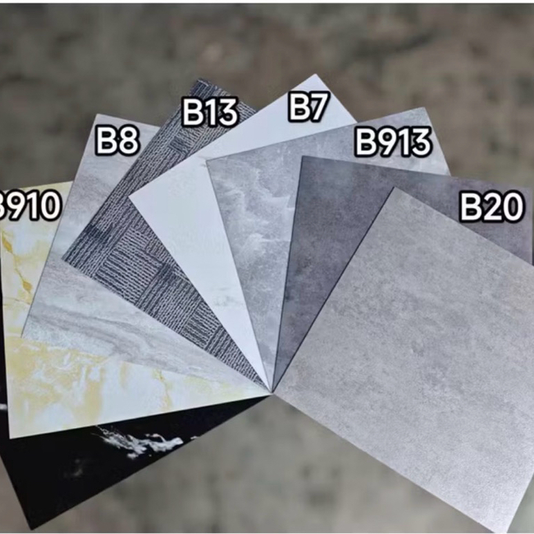 5 MÉT VUÔNG, 24 Tấm sàn nhựa giả bê tông kích thước 45.7 x 45.7cm sàn dán sẵn keo, sàn nhựa giả gạch