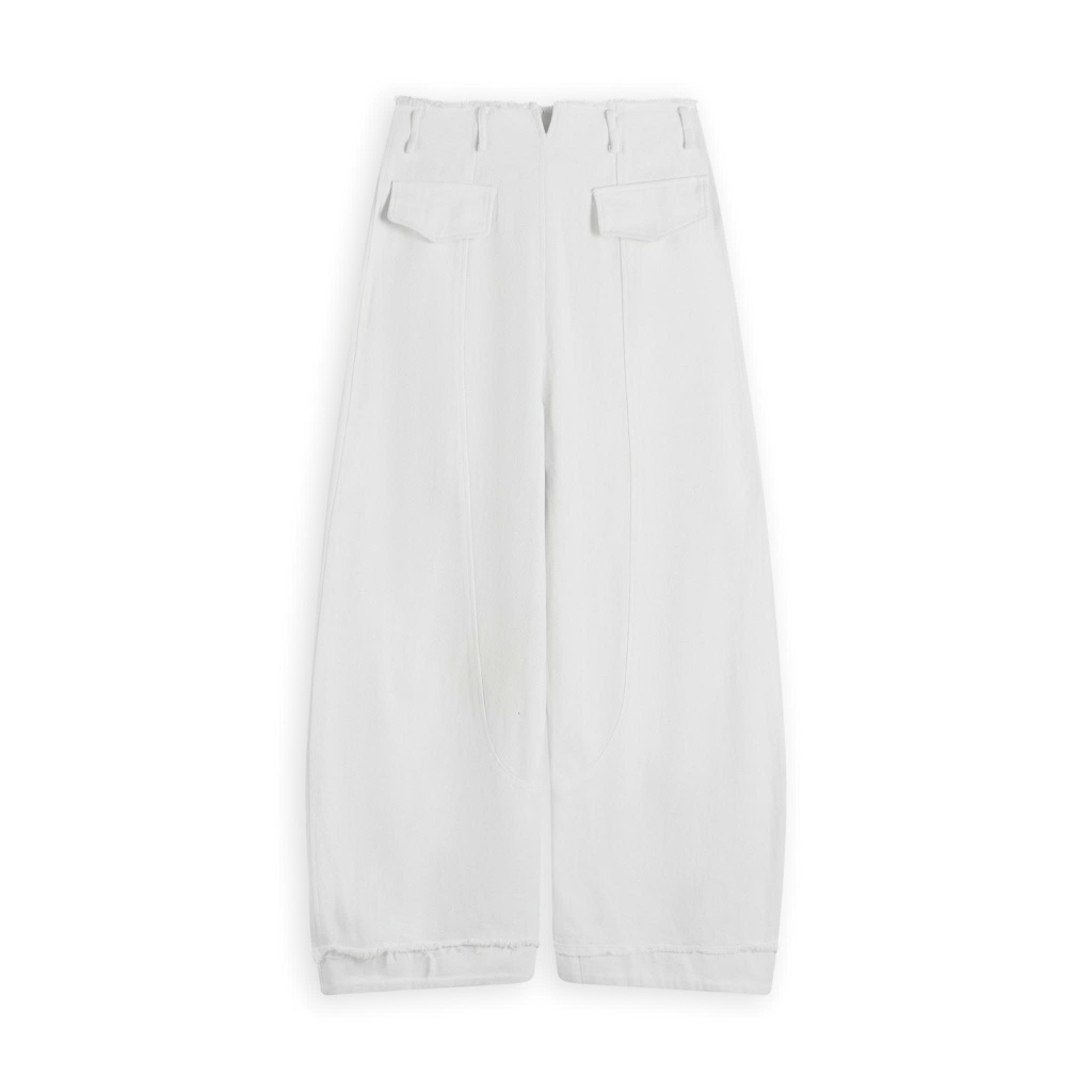 [DEZUS] Quần Jean Nữ DEZUS Trắng Dáng Suông Ống Rộng Cạp Cao, Phong Cách Minimal BLANCHE PANT -  U4W