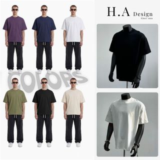 Áo Thun Trơn Form Rộng Unisex Nam Nữ Vải Cotton 250GSM Áo Phông Trơn Cotton Cao Cấp 588142