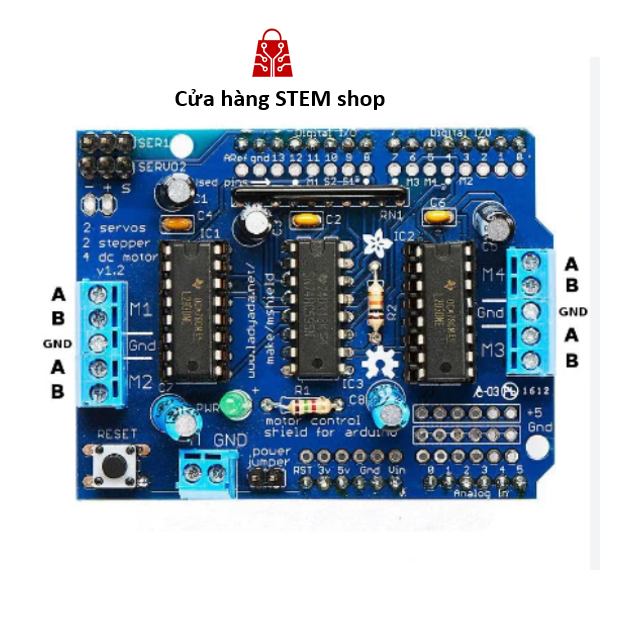 Module Điều Khiển Động Cơ L293D – Driver Motor DC/Stepper 2 Kênh Cho Arduino, Robot, DIY