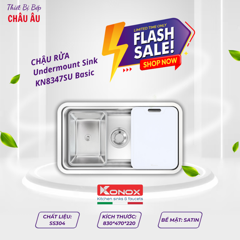 Chậu Rửa Chén Konox KN8347SU CHỐNG XƯỚC CAO CẤP – WORKSTATION ĐA NĂNG – PHONG CÁCH HIỆN ĐẠI
