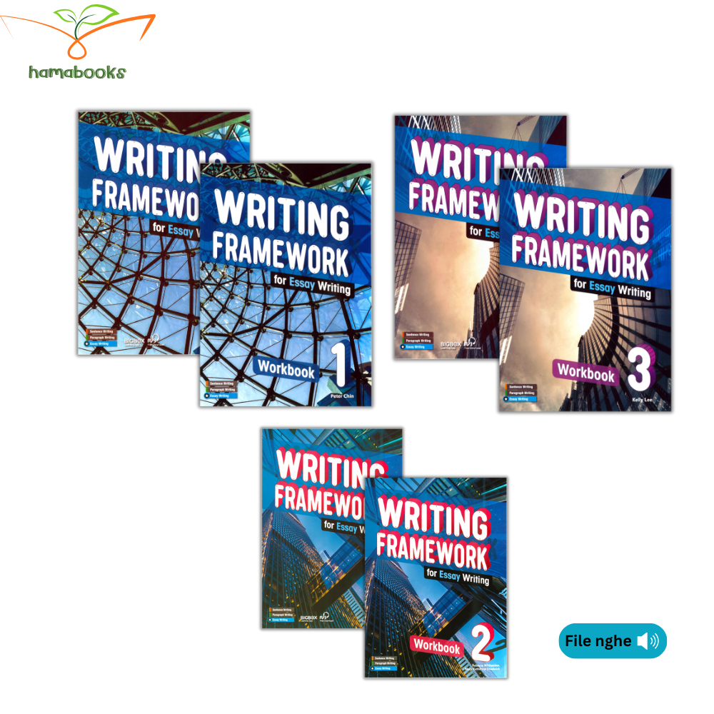 Sách - Writing Framework for Essay Writing - Level 1,2,3 -Tặng Audio, In laser