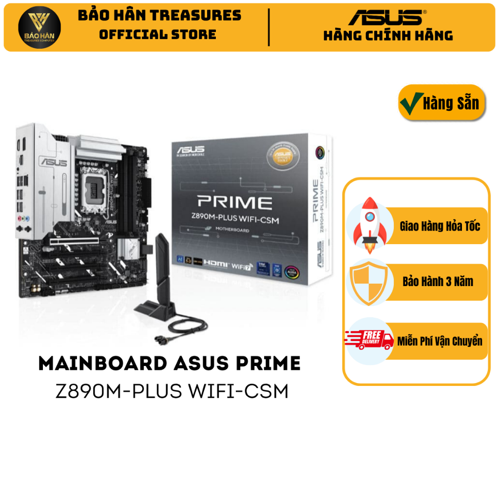 Mainboard ASUS PRIME Z890M-PLUS WIFI-CSM - Hàng Chính Hãng