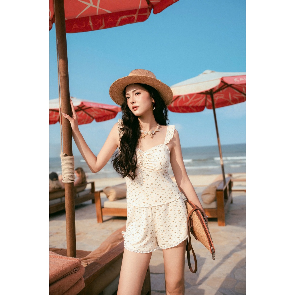 [ Hoả Tốc ] Set đồ 2 dây đi biển phối ren – Outfit du lịch hè tôn dáng, đồ mặc biển nữ sexy xinh xắn (BCT02) | BigBuy360 - bigbuy360.vn