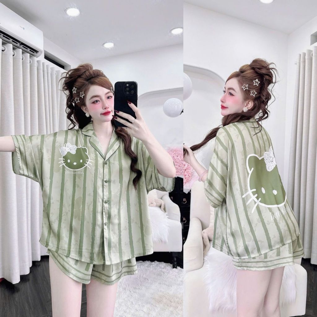 Đồ Ngủ Nữe Tay Cánh Dơi MIKY, Đồ Ngủ Bigsize lụa Latin cao cấp mềm mại xinh xắn 6 < 70KG M21 | BigBuy360 - bigbuy360.vn