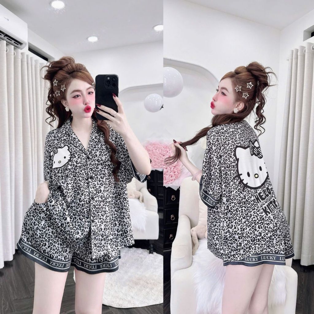 Đồ Ngủ Nữe Tay Cánh Dơi MIKY, Đồ Ngủ Bigsize lụa Latin cao cấp mềm mại xinh xắn 6 < 70KG M21 | BigBuy360 - bigbuy360.vn