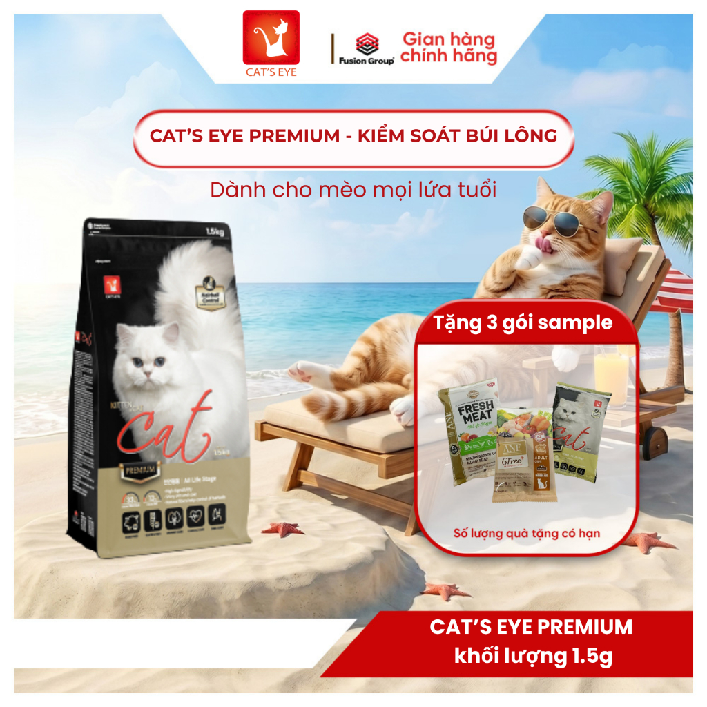 (400G-1.5KG) CAT'S EYE PREMIUM - Thức ăn hạt dành cho mèo mọi lứa tuổi