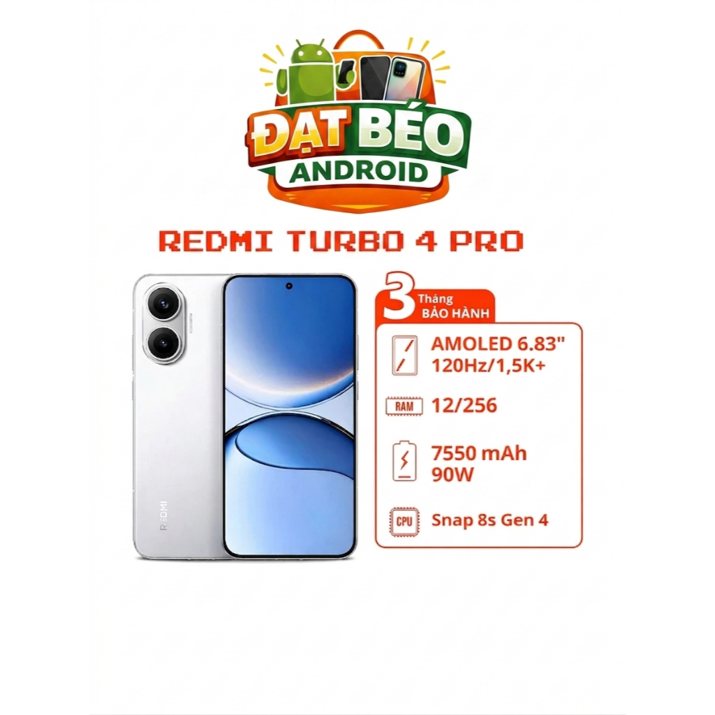 Redmi Turbo 4 Pro  12/256 | Snapdragon 8s Gen 4 | PUBG 120FPS | Fullbox 99%