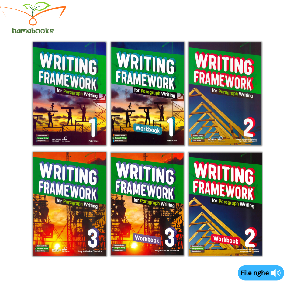 Sách - Writing Framework for Paragraph Writing - Level 1,2,3 -Tặng Audio, In laser