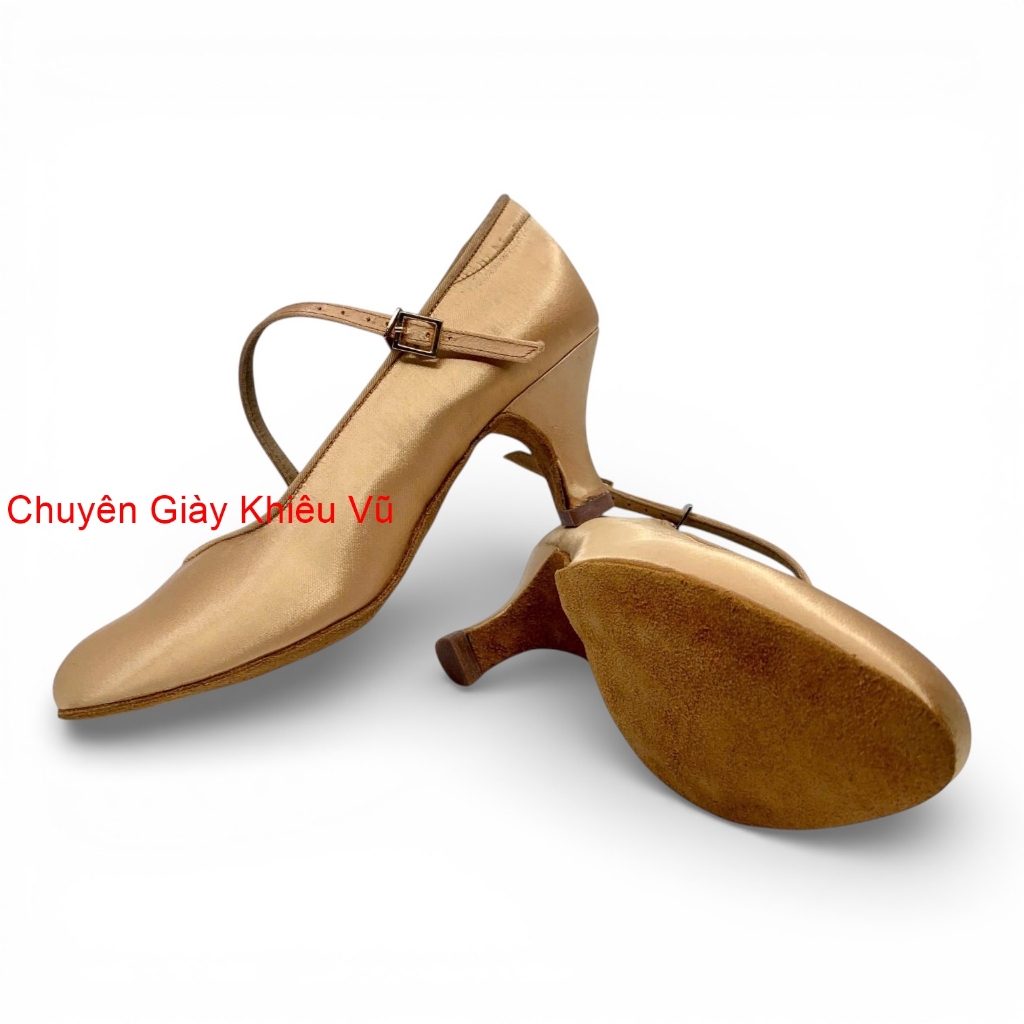 Giày Khiêu Vũ Dancesport Standard Nữ SD 138 Gót 6.5cm (138SD6P) - Satin (Tặng Túi Đựng Giày)