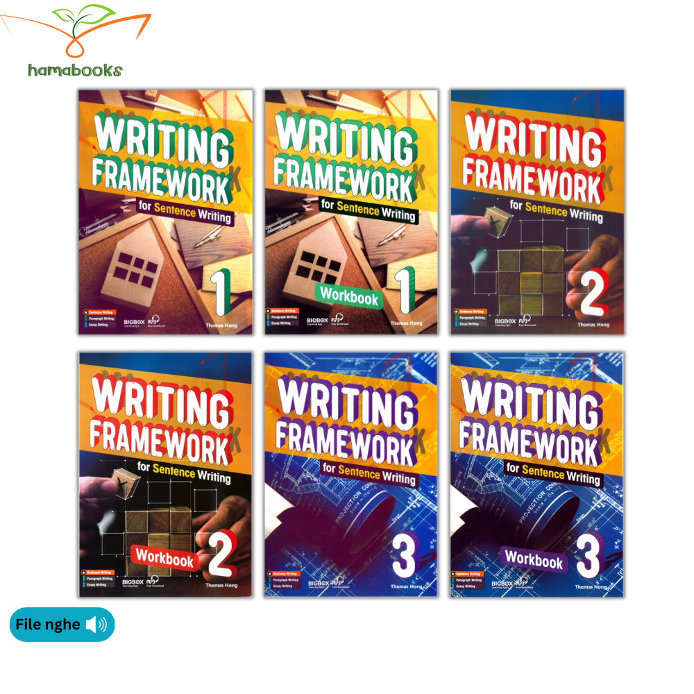 Sách - Writing Framework for Sentence Writing - Level 1,2,3 -Tặng Audio, In laser