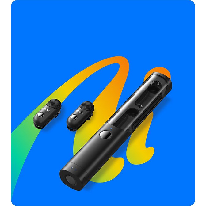 BOYA MAGIC-03 - Micro Wireless BOYA Magic Series Mic Đôi Pin 500mah 6h Noise Cancellation Gen3 Ai