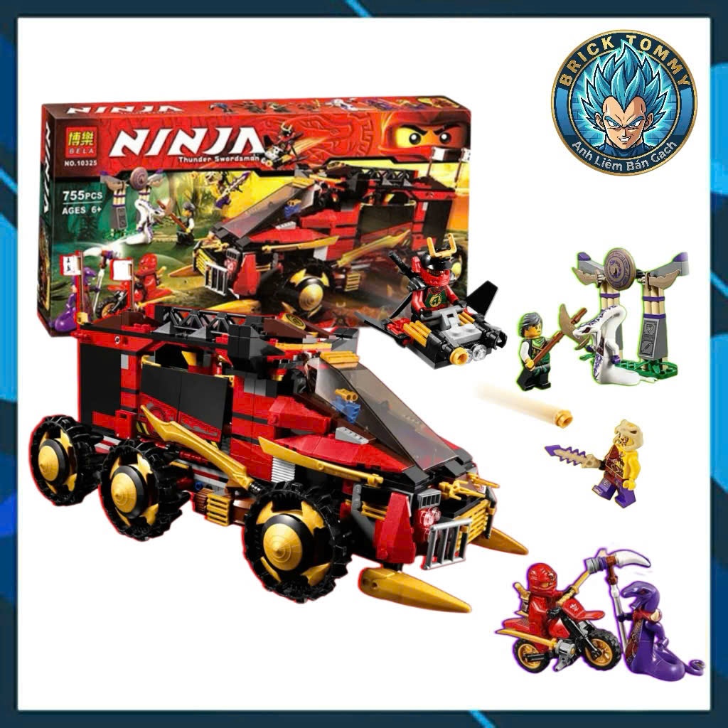 [Không Hộp, Có Sách] Đồ chơi lắp ráp Ninjago xe căn cứ DBX season 4 10325 | 755 chi tiết