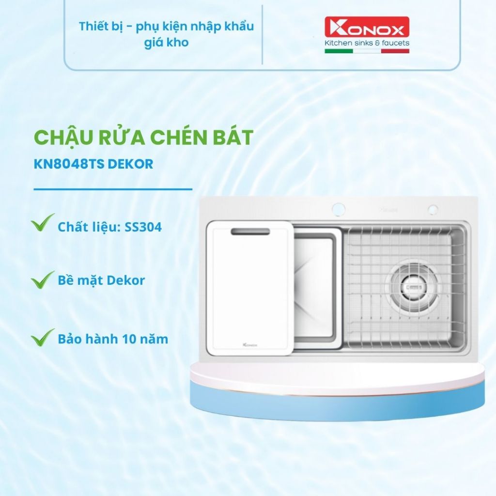 Chậu Rửa Bát Konox Workstation Sink KN8048TS Dekor - Lựa Chọn Cho Gian Bếp Gọn Gàng Hiện Đại