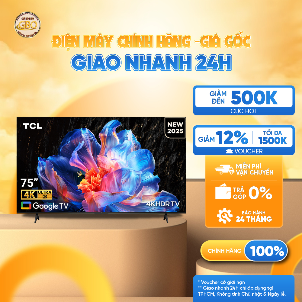 75P6K - Google Tivi TCL AI 4K 75 inch
