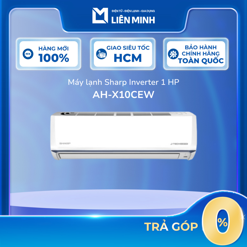 Máy lạnh Sharp Inverter 1 HP AH-X10CEWC - J-Tech Inverter, Làm lạnh nhanh, Tiết kiệm điện