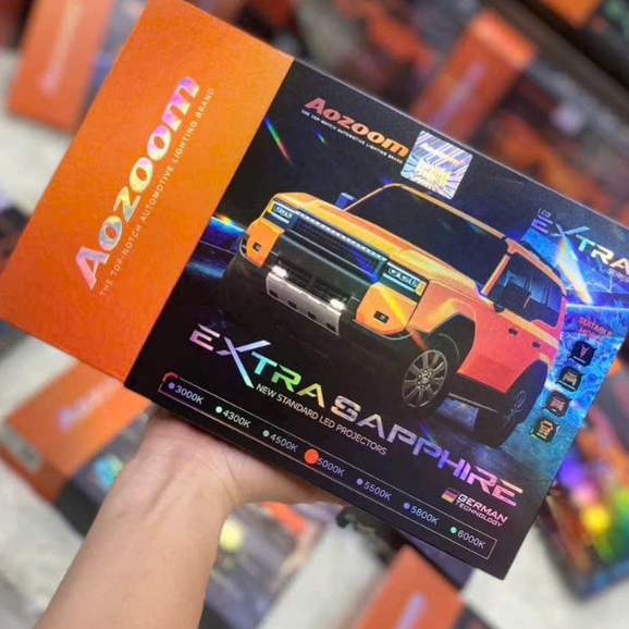 [NEW 2026] Aozoom Extra Sapphire Đèn Bi Trợ Sáng Aozoom Giữ Zin Xe Ánh Sáng Cao Cấp
