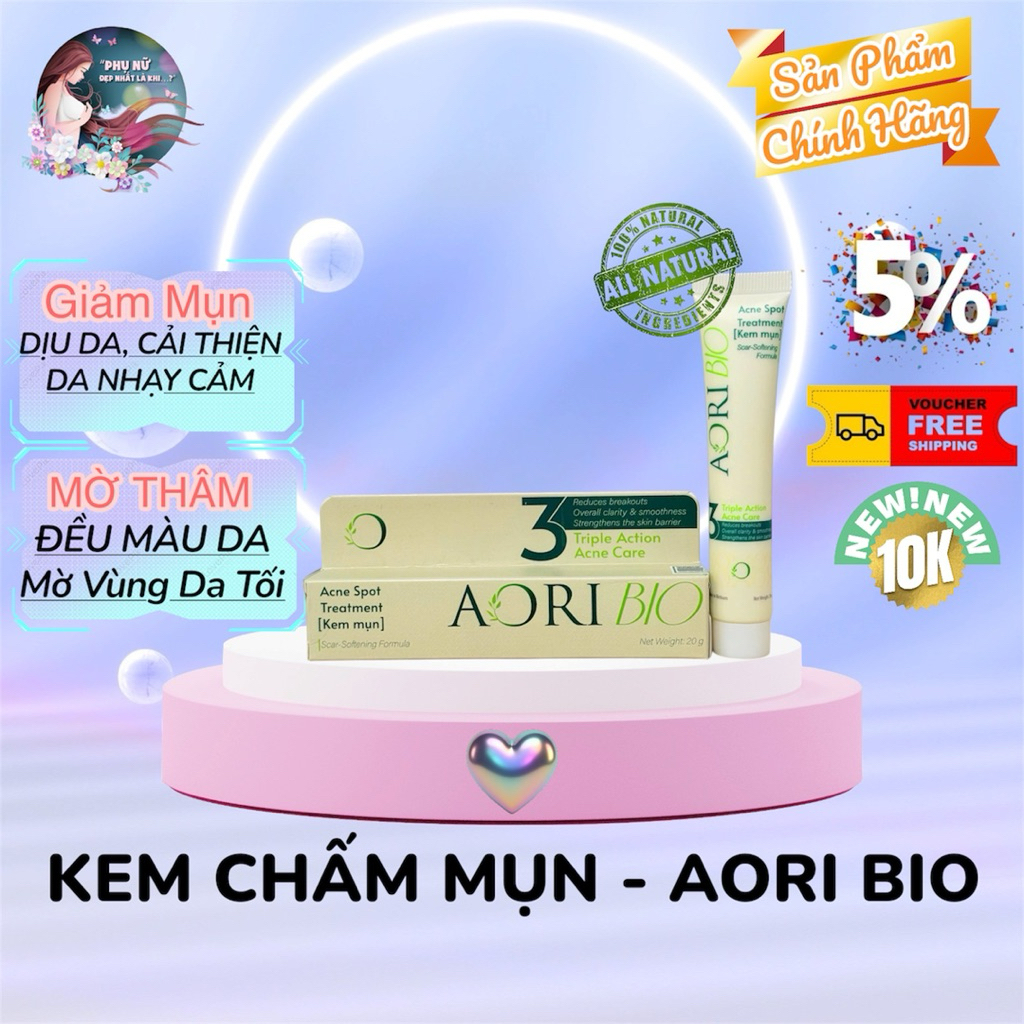 Kem Chấm Mụn AORI Bio ( Hỗ Trợ Làm Giảm Mụn, Dịu Da & Làm Mờ Vết Thâm) 20g