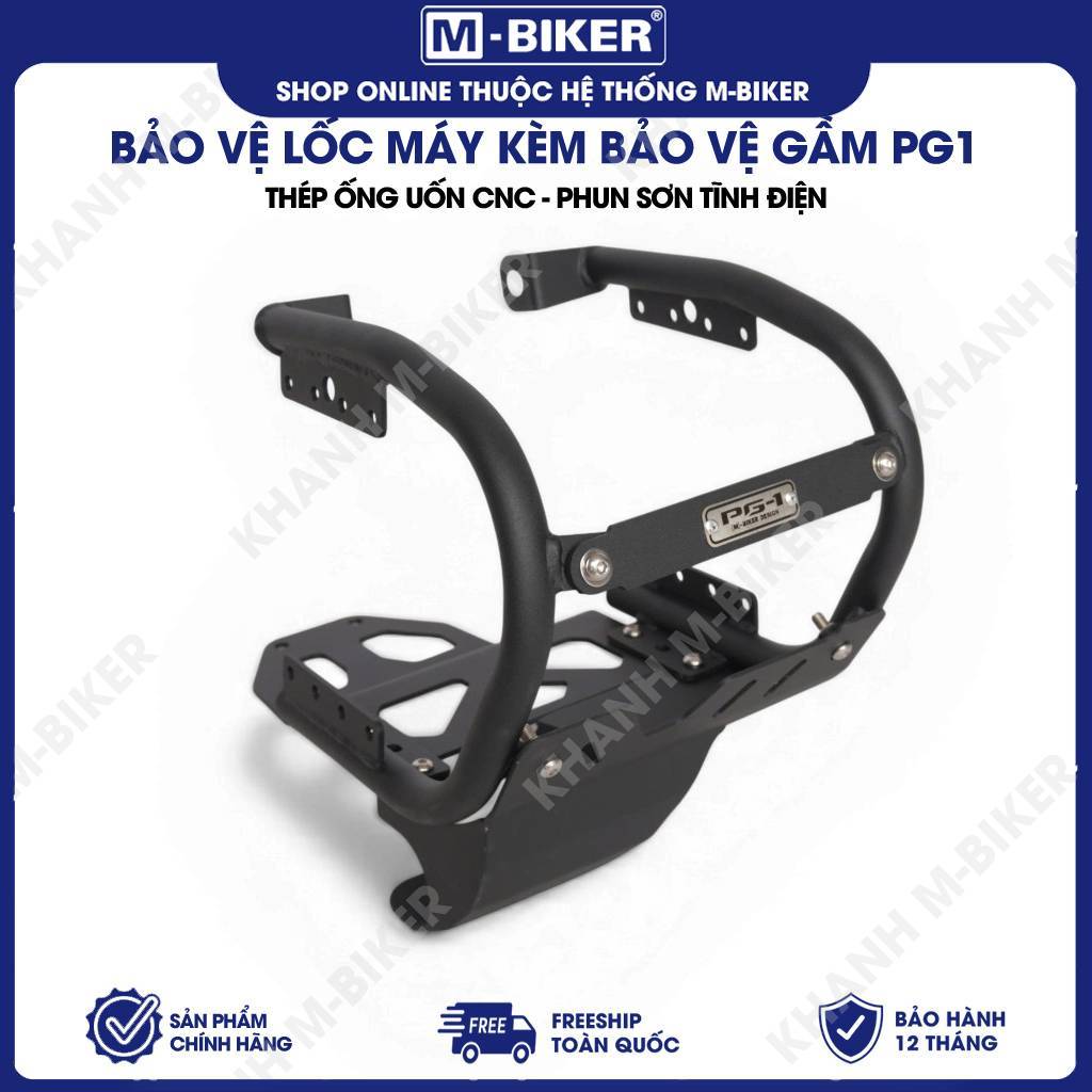 Bảo vệ lốc máy PG1 ABS, khung chống đổ PG1 2025, bảo vệ lốc máy kèm chống đổ PG1 chính hãng M-Biker