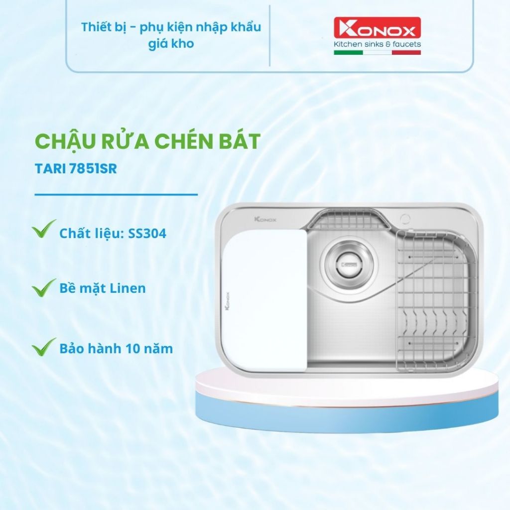 Chậu Rửa Bát Konox Tari 7851SR Basic/Full – Độ Bền Cao Hoạt Động Ổn Định Không Lo Xuống Cấp