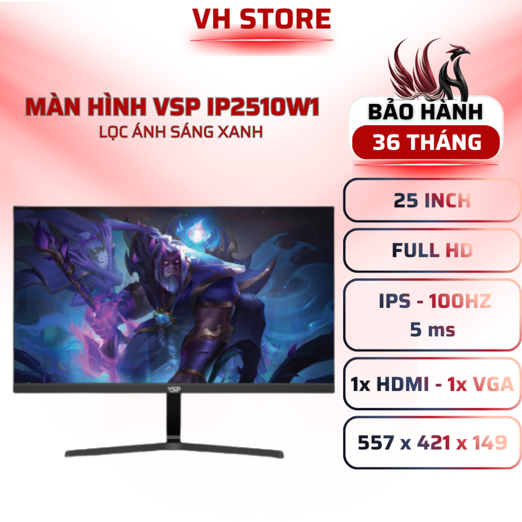 Màn Hình VSP IP2510W1 25" IPS FHD 100Hz 5ms Loa Tích Hợp - BẢO HÀNH 36 THÁNG - VHSTORE