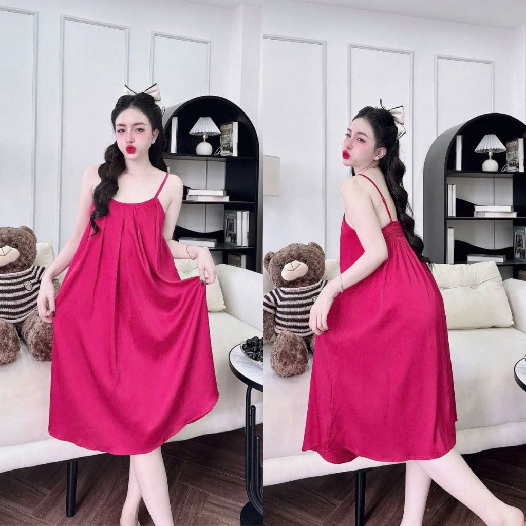 Váy ngủ sexy bigsize MIKY, Đầm ngủ sexy lụa Latin Chất Siêu Mát Dáng Siêu Xinh < 70kgc M27
