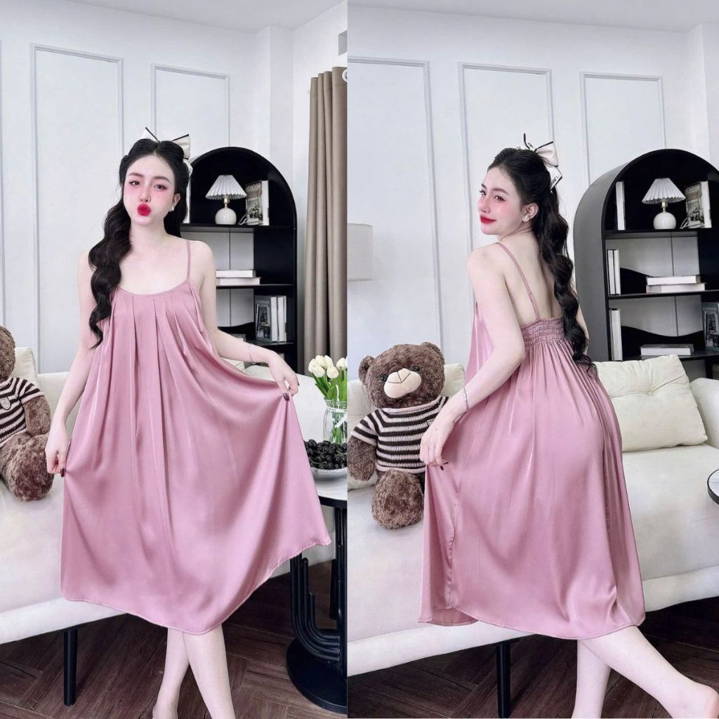 Váy ngủ sexy bigsize MIKY, Đầm ngủ sexy lụa Latin Chất Siêu Mát Dáng Siêu Xinh < 70kgc M86 | BigBuy360 - bigbuy360.vn