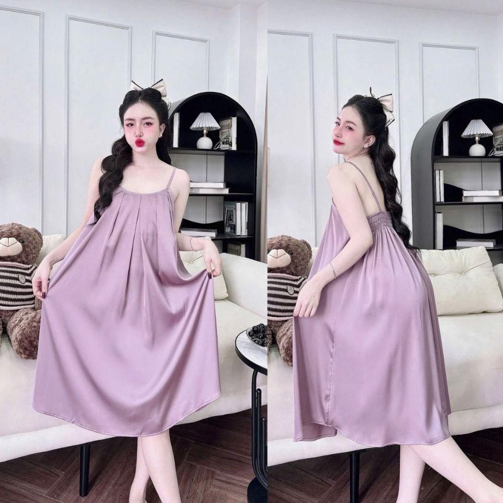 Váy ngủ sexy bigsize MIKY, Đầm ngủ sexy lụa Latin Chất Siêu Mát Dáng Siêu Xinh < 70kgc M86 | BigBuy360 - bigbuy360.vn