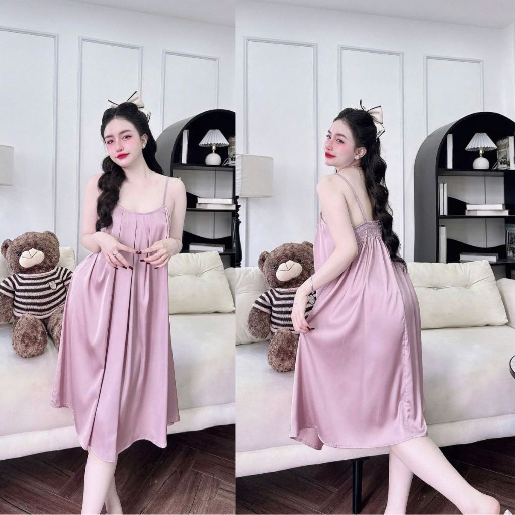 Váy ngủ sexy bigsize MIKY, Đầm ngủ sexy lụa Latin Chất Siêu Mát Dáng Siêu Xinh < 70kgc M86 | BigBuy360 - bigbuy360.vn