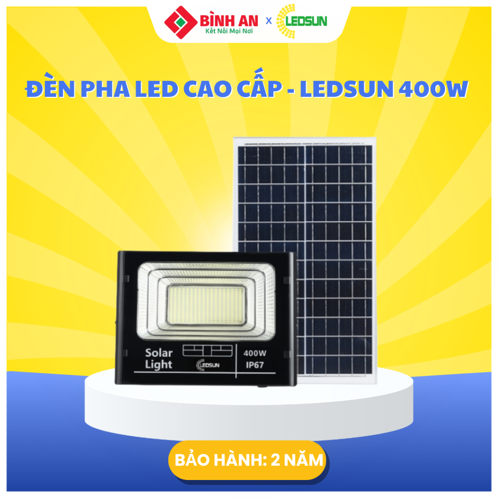 Đèn Pha LED Năng Lượng Mặt Trời Cao Cấp LEDSUN 400W LS-PL400