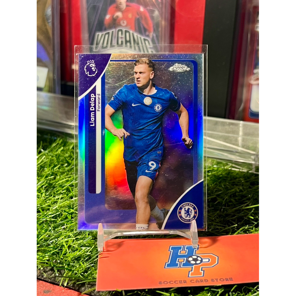 Thẻ bóng đá Liam Delap Refractor Topps Chrome EPL 2025/26